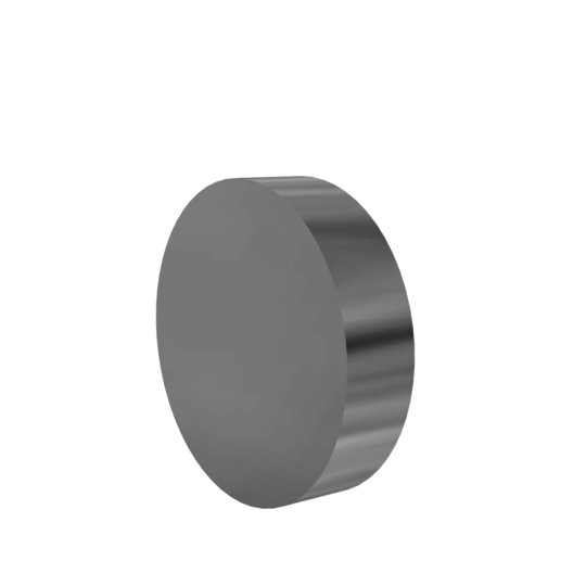 Titanium Round Disc, 2 inch X 8.071 inch